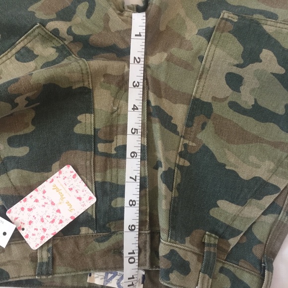 Free People High Rise Camo Print Straight Leg Jean - Picture 4 of 13